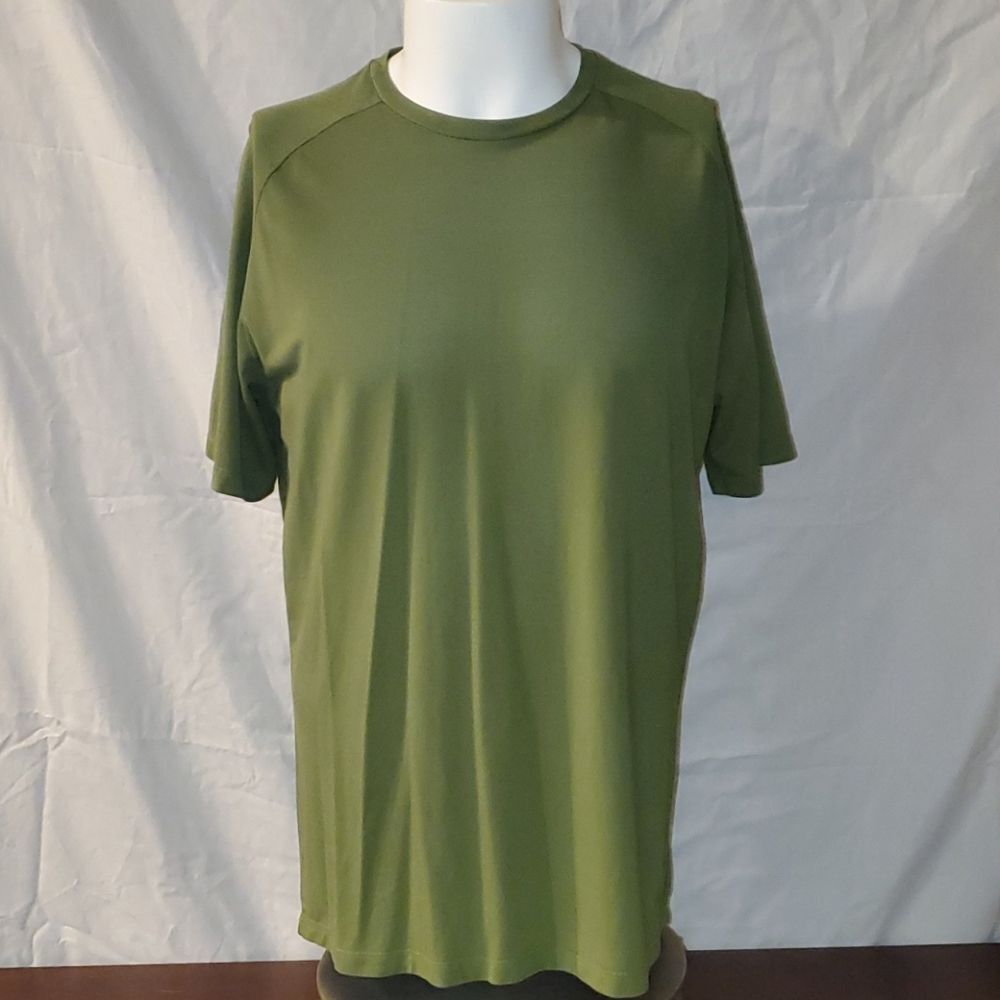 Jumper Premium Threads Olive Green Tee Shirt Size Large Eco Blend - Picture 1 of 10